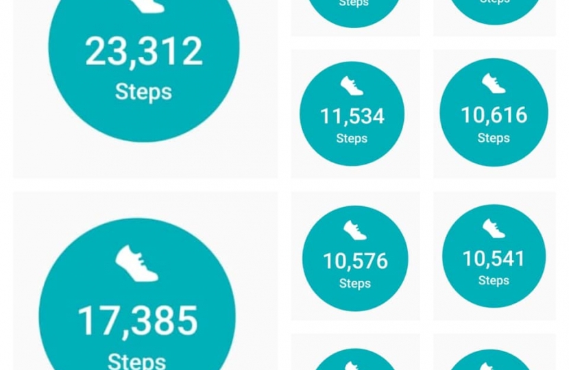Over 10,000 steps for 10 days