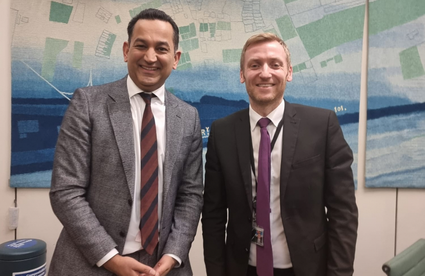 Gagan meets with Lee Rowley MP, the Housing Minister