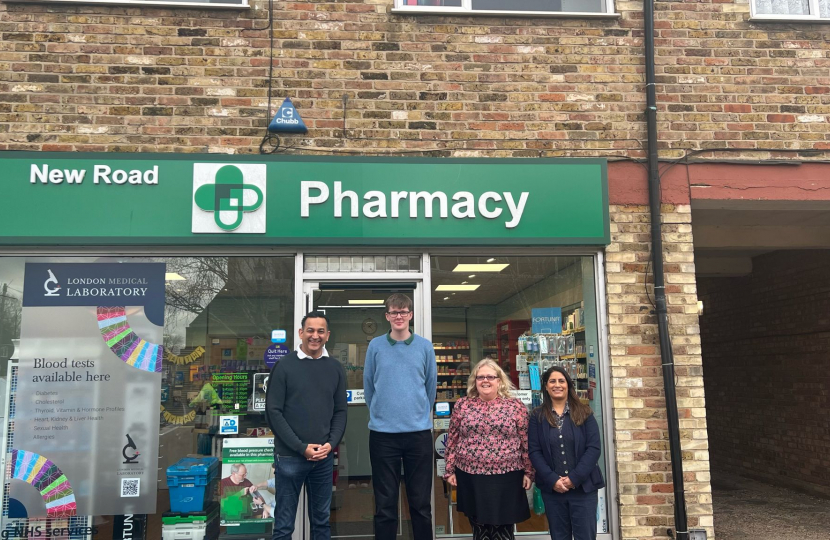 Gagan visits New Road Pharmacy in Croxley Green