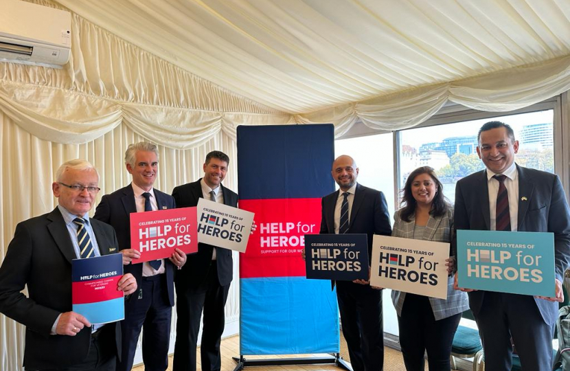 Gagan with representatives from Help for Heroes