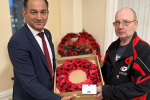 Gagam Mohindra collects wreaths