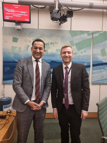 Gagan meets with Lee Rowley MP, the Housing Minister